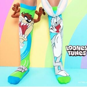 Madmia Looney Tunes Taz & Bugs Bunny Knee-High Socks